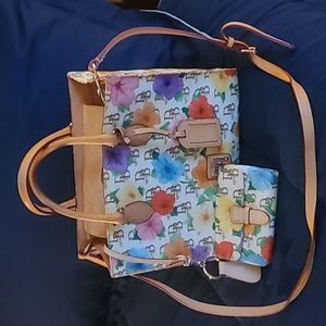 Dooney and Bourkepurse/satchel.Large Dooney & Bourke satchel bag, multi colored